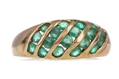 Lot 1262 - AN EMERALD DRESS RING