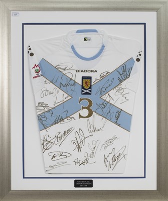 Lot 1669 - A FRANCE VS SCOTLAND EURO 2008 QUALIFIERS SIGNED SHIRT