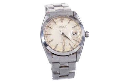 Lot 831 - A GENTLEMAN'S ROLEX OYSTERDATE PRECISION STAINLESS STEEL AUTOMATIC WRIST WATCH
