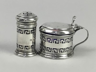 Lot 64 - A PAIR OF SILVER FRUIT SPOONS BY WILLIAM COMYNS AND OTHER SILVER