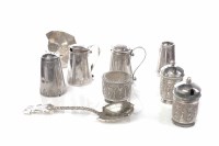 Lot 818 - COLLECTION OF MALAYAN SILVER CONDIMENTS...