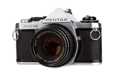 Lot 439 - A PENTAX ME SUPER FILM CAMERA WITH PENTAX 50MM LENS