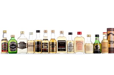 Lot 143 - 25 ASSORTED WHISKY MINIATURES - INCLUDING GLENURY ROYAL 12 YEAR OLD GORDON & MACPHAIL
