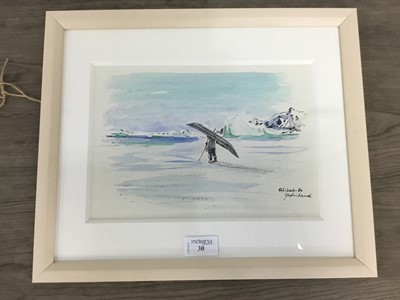 Lot 3 - GREENLAND, A WATERCOLOUR BY ALIBAK JOHANSEN