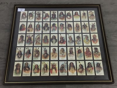 Lot 39 - A SET OF FIFTY REPRINTED 'CELEBRATED AMERICAN INDIAN CHIEFS' CIGARETTE CARDS