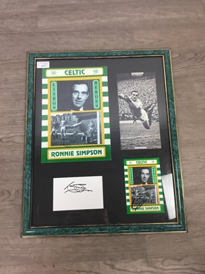 Lot 1670 - CELTIC F.C. INTEREST - SIMPSON, JOHNSTONE, MACARI SIGNATURES