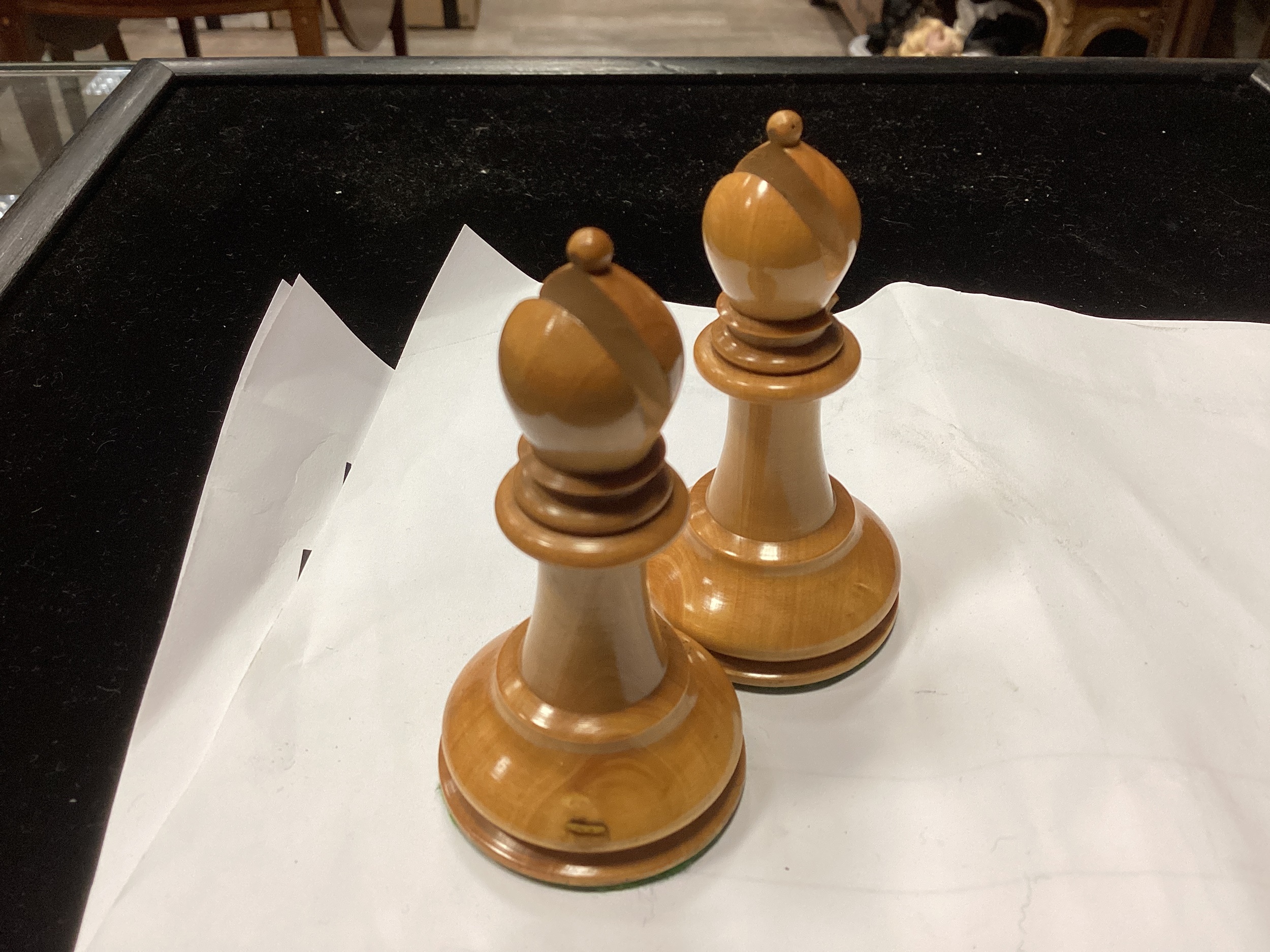 Wooden Chess Pieces - French Metro Antiques