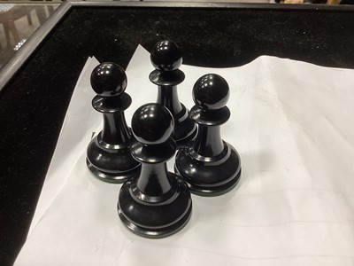 Lot 1000 - AN EARLY 20TH CENTURY JACQUES 'STAUNTON' PATTERN CHESS SET