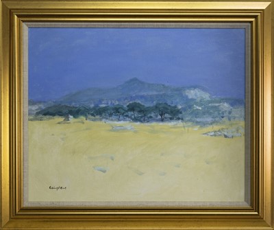 Lot 156 - CRETAN LANDSCAPE, AN OIL BY JOHN KINGSLEY