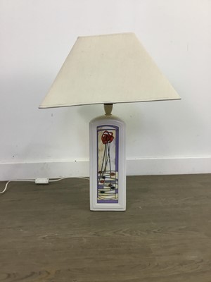 Lot 38 - A GRADUATED PAIR OF CHARLES RENNIE MACKINTOSH DESIGN TABLE LAMPS