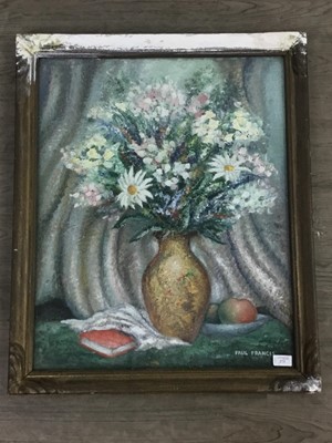 Lot 273 - STILL LIFE WITH BOOK, AN OIL BY PAUL FRANCIS