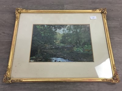 Lot 290 - RIVER SCENE, A PASTEL BY CHARLES BIRD