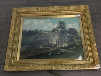 Lot 253 - FARMSTEAD, AN OIL BY THOMAS SEYMOUR