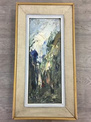 Lot 293 - STREET SCENE, AN OIL