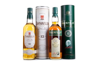 Lot 196 - TAMNAVULIN 12 YEAR OLD AND ABERFELDY 12 YEAR OLD
