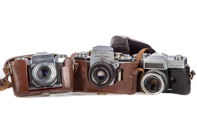 Lot 693 - A ZEISS IKON CONTAFLEX SLR CAMERA AND TWO OTHER CAMERAS