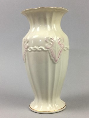 Lot 203 - FOUR BELLEEK VASES