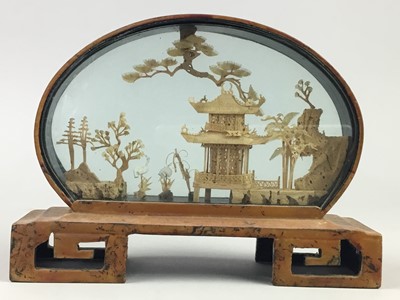 Lot 111 - A COLLECTION OF EAST ASIAN CARVINGS AND A CORK DISPLAY
