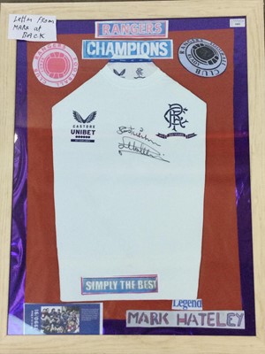 Lot 1681 - MARK HATELEY SIGNED RANGERS SHIRT