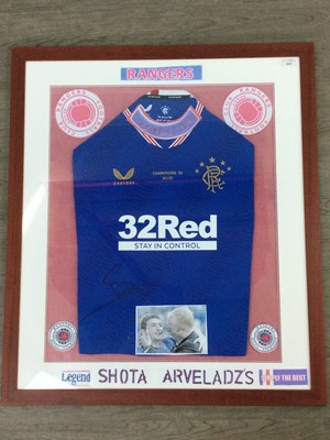 Lot 1682 - SHOTA ARVELADZE SIGNED RANGERS SHIRT