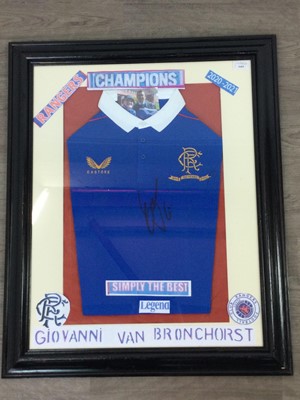 Lot 1684 - GIOVANNI VAN BRONKHORST SIGNED RANGERS SHIRT