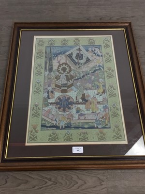Lot 90 - TWO INDO-PERSIAN SCHOOL GOUACHE PAINTINGS