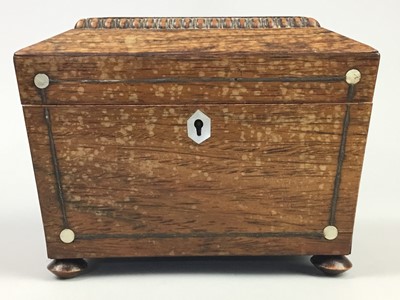 Lot 213 - A VICTORIAN TEA CADDY