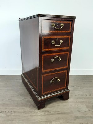 Lot 242 - AN EDWARDIAN MAHOGANY SLENDER CHEST OF DRAWERS