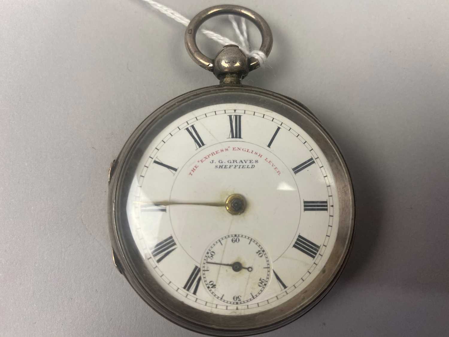 Lot 229 - A SILVER CASED POCKET WATCH AND ANOTHER POCKET WATCH