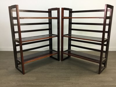 Lot 251 - TWO MAHOGANY COLLAPSABLE BOOKCASES