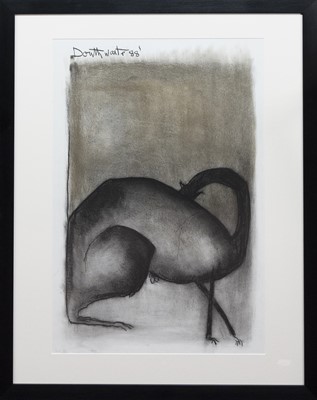 Lot 222 - AN UNTITLED CHARCOAL BY PAT DOUTHWAITE