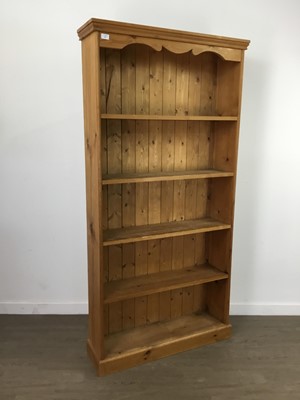 Lot 194 - A MODERN OPEN BOOKCASE