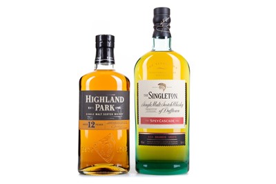 Lot 246 - HIGHLAND PARK 12 YEAR OLD AND SINGLETON OF DUFFTOWN SPEY CASCADE