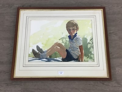 Lot 140 - BOY, A WATERCOLOUR BY WILLIAM NORMAN GAUNT