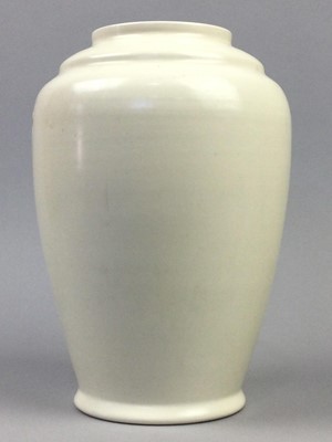 Lot 254 - A POOLE POTTERY WHITE GLAZED VASE