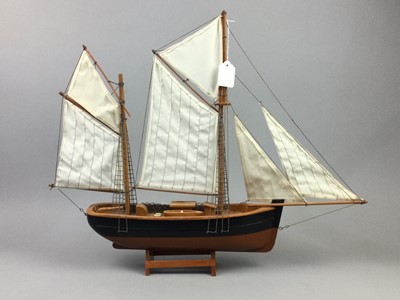 Lot 292 - A HALF HULL MODEL OF THE 'BENARES' A FOUR MASTED SAILING VESSEL