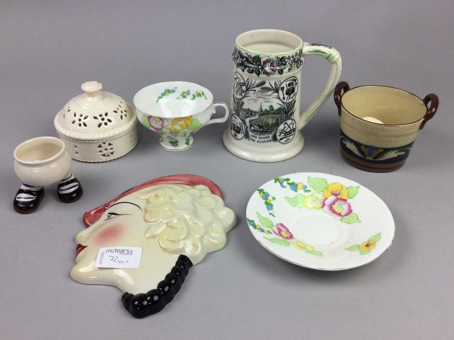 Lot 72 A GROUP OF ART POTTERY