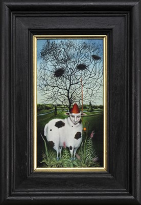Lot 112 - STUDY FOR PASTORAL, AN OIL BY HEATHER NEVAY