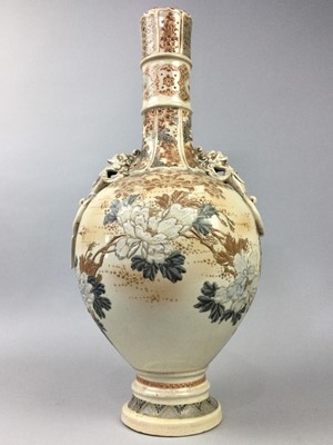 Lot 274 - A JAPANESE SATSUMA VASE AND TWO OTHERS