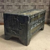 Lot 892 - EARLY 20TH CENTURY CHINESE CARVED WOOD CHEST...