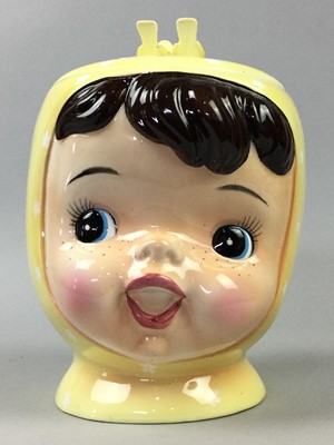 Lot 278 - A JAPANESE 'MISS CUTIE-PIE' BISCUIT BARREL