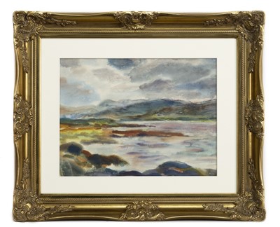 Lot 139 - RIVER SCENE, A WATERCOLOUR BY DONALD MOODIE
