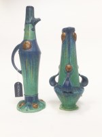 Lot 1103 - BRETBY ART POTTERY VASE with three handles and...