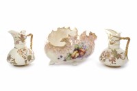 Lot 1104 - NAUTILUS PORCELAIN COMPORT modelled in the...