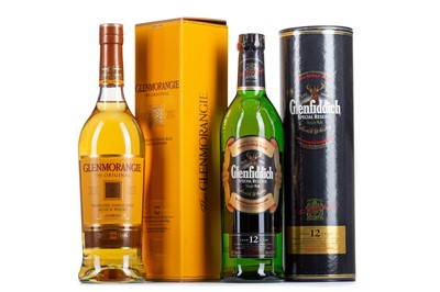 Lot 274 - GLENMORANGIE 10 YEAR OLD AND GLENFIDDICH 12 YEAR OLD SPECIAL RESERVE