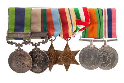 Lot 1 - INDIA & WWII MEDAL GROUP AWARDED TO PRIVATE A. HALL
