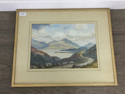 Lot 314 - LOCH TORRIDON, A WATERCOLOUR BY G TREVOR