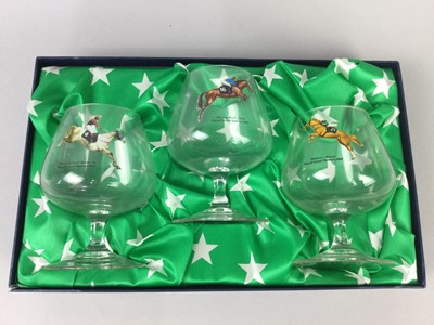 Lot 355 - EIGHT MARTELL 'GRAND NATIONAL' WATER JUGS AND OTHERS