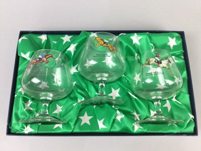 Lot 355 - EIGHT MARTELL 'GRAND NATIONAL' WATER JUGS AND OTHERS