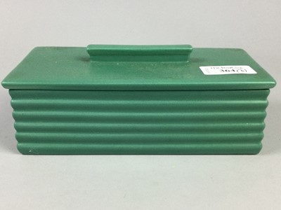 Lot 364 - A KEITH MURRAY FOR WEDGWOOD OBLONG BUTTER DISH AND OTHERS